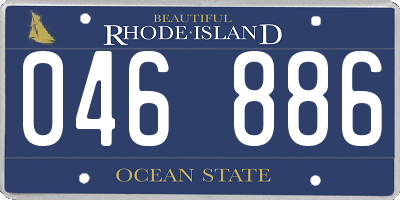 RI license plate 046886