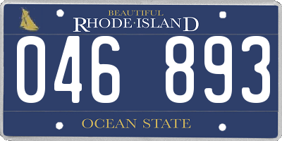 RI license plate 046893