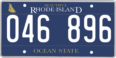 RI license plate 046896