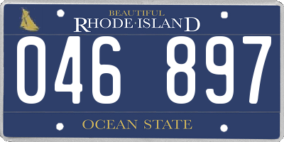 RI license plate 046897