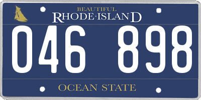 RI license plate 046898