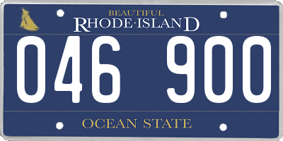 RI license plate 046900