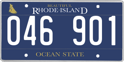 RI license plate 046901