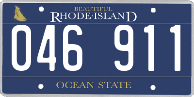 RI license plate 046911