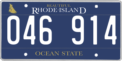RI license plate 046914