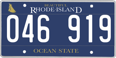 RI license plate 046919