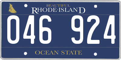 RI license plate 046924