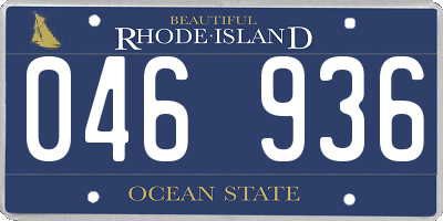 RI license plate 046936