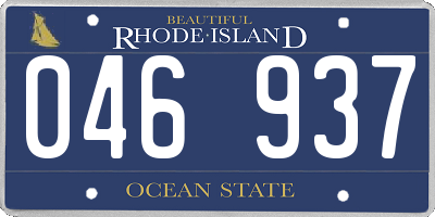 RI license plate 046937