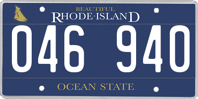 RI license plate 046940