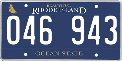 RI license plate 046943