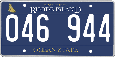 RI license plate 046944