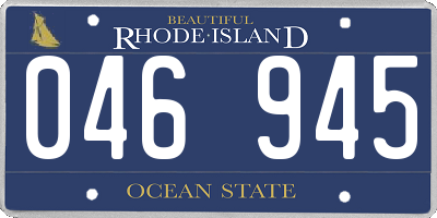 RI license plate 046945