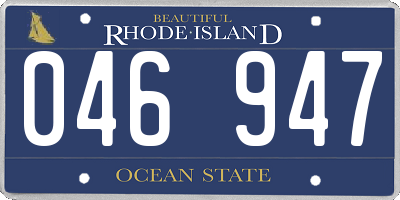 RI license plate 046947