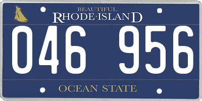RI license plate 046956