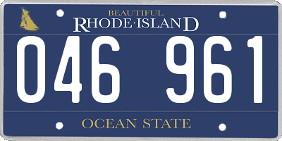RI license plate 046961