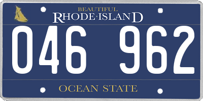 RI license plate 046962