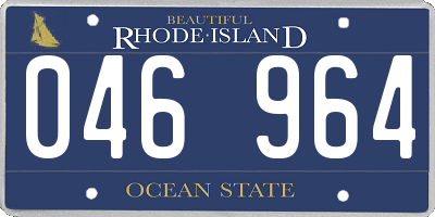 RI license plate 046964