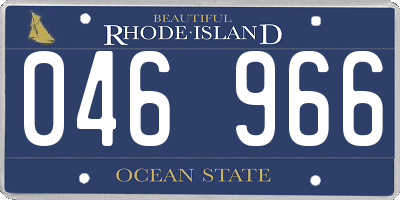 RI license plate 046966