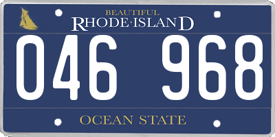 RI license plate 046968