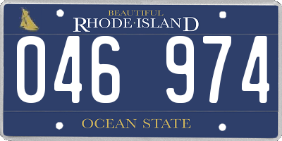 RI license plate 046974