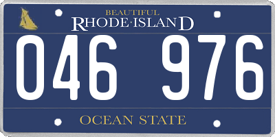 RI license plate 046976