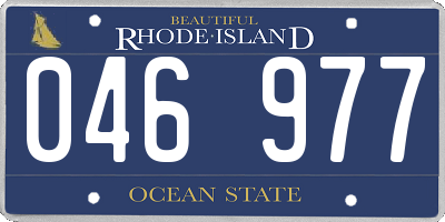 RI license plate 046977