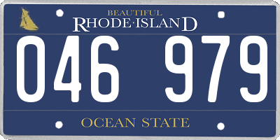 RI license plate 046979