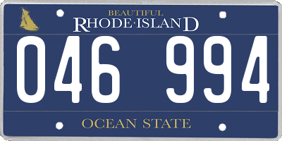 RI license plate 046994