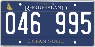 RI license plate 046995
