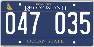 RI license plate 047035