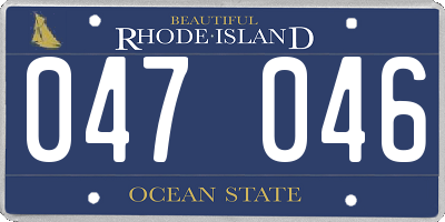 RI license plate 047046
