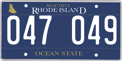 RI license plate 047049