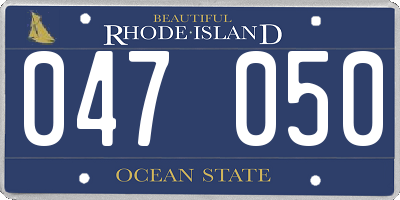 RI license plate 047050