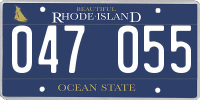 RI license plate 047055