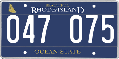 RI license plate 047075
