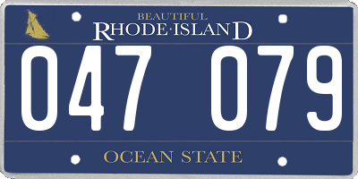 RI license plate 047079