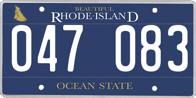 RI license plate 047083