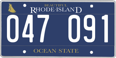 RI license plate 047091