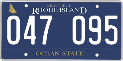 RI license plate 047095