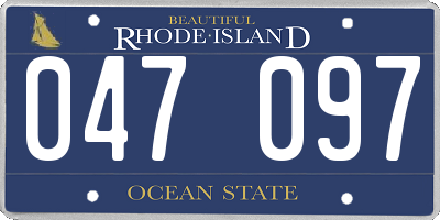 RI license plate 047097