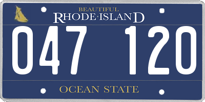 RI license plate 047120
