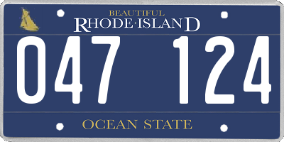 RI license plate 047124