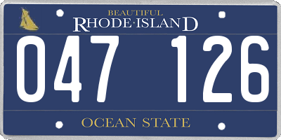 RI license plate 047126