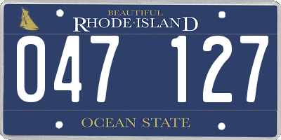 RI license plate 047127