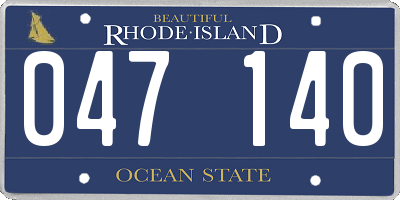 RI license plate 047140