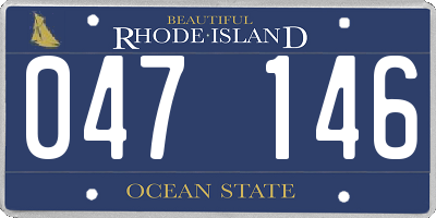RI license plate 047146