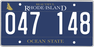 RI license plate 047148