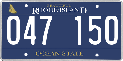 RI license plate 047150
