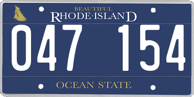 RI license plate 047154